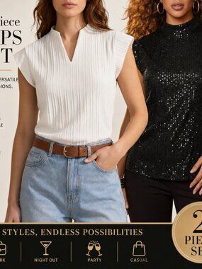 NWT Women, Dressy Casual Blouse, Outfit for Party, Concert & Date Night Summer-S